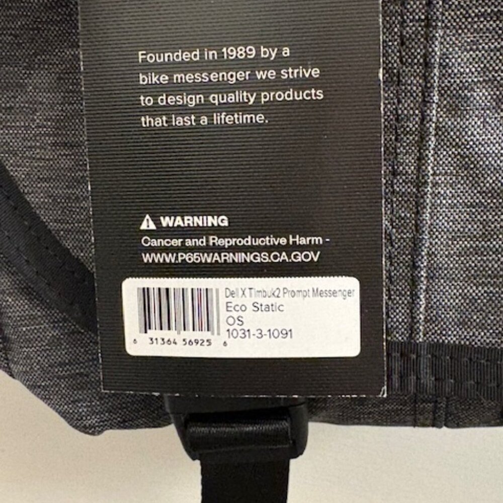 TIMBUK2 Dell X Timbuk2 Prompt Messenger - Eco Static NWT - Picture 3 of 3